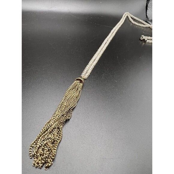 Ann Taylor LOFT Beaded Fringe Necklace - Picture 5 of 6